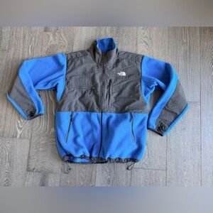North Face Denali Fleece Jacket in Blue and Gray Size XL